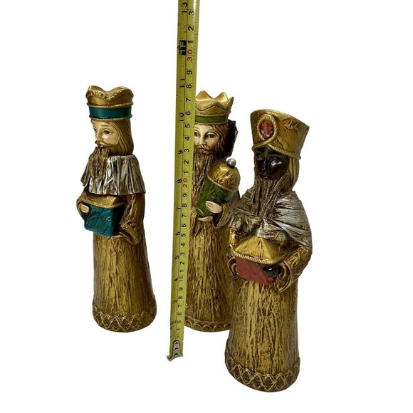 Set Of 3 Vintage Schmid Bros Figurines Three Wise Men Kings Christmas Decor - Picture 3 of 7